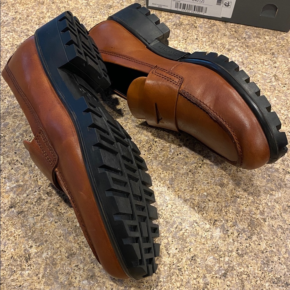Ecco Modtray Penny Loafer Cognac EU 38 U.S. 7- 7.5 Leather (Shoes Only-No Box) - Picture 16 of 17